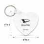 מחזיק מפתחות בצורת לב בעיצוב אישי עם השם שלך בעיצוב דייהטסו גודל המחזיק 5 × 5 ס"מ