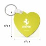 מחזיק מפתחות בצורת לב בעיצוב אישי עם השם שלך בעיצוב פרארי גודל המחזיק 5 × 5 ס"מ