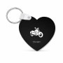 מחזיק מפתחות בצורת לב בעיצוב אישי עם השם שלך בעיצוב הארלי-דיווידסון גודל המחזיק 5 × 5 ס"מ
