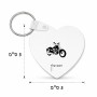 מחזיק מפתחות בצורת לב בעיצוב אישי עם השם שלך בעיצוב הארלי-דיווידסון גודל המחזיק 5 × 5 ס"מ