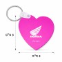 מחזיק מפתחות בצורת לב בעיצוב אישי עם השם שלך בעיצוב הונדה גודל המחזיק 5 × 5 ס"מ