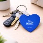 מחזיק מפתחות בצורת לב בעיצוב אישי עם השם שלך בעיצוב יגואר גודל המחזיק 5 × 5 ס"מ