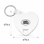 מחזיק מפתחות בצורת לב בעיצוב אישי עם השם שלך בעיצוב לנד רובר גודל המחזיק 5 × 5 ס"מ