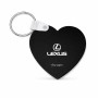 מחזיק מפתחות בצורת לב בעיצוב אישי עם השם שלך בעיצוב לקסוס גודל המחזיק 5 × 5 ס"מ