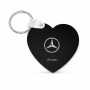 מחזיק מפתחות בצורת לב בעיצוב אישי עם השם שלך בעיצוב מרצדס-בנץ גודל המחזיק 5 × 5 ס"מ