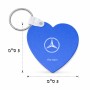 מחזיק מפתחות בצורת לב בעיצוב אישי עם השם שלך בעיצוב מרצדס-בנץ גודל המחזיק 5 × 5 ס"מ