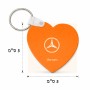 מחזיק מפתחות בצורת לב בעיצוב אישי עם השם שלך בעיצוב מרצדס-בנץ גודל המחזיק 5 × 5 ס"מ