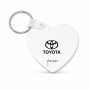 מחזיק מפתחות בצורת לב בעיצוב אישי עם השם שלך בעיצוב טויוטה גודל המחזיק 5 × 5 ס"מ