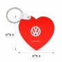 מחזיק מפתחות בצורת לב בעיצוב אישי עם השם שלך בעיצוב פולקסווגן גודל המחזיק 5 × 5 ס"מ