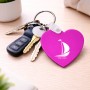 מחזיק מפתחות בצורת לב בעיצוב אישי עם השם שלך בעיצוב סירה גודל המחזיק 5 × 5 ס"מ