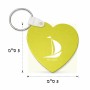 מחזיק מפתחות בצורת לב בעיצוב אישי עם השם שלך בעיצוב סירה גודל המחזיק 5 × 5 ס"מ