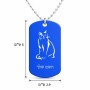 שרשרת דיסקיט מאלומיניום בעיצוב אישי עם השם שלך בעיצוב חתול גודל הדיסקיט 2.9 × 5 ס"מ