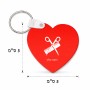מחזיק מפתחות בצורת לב בעיצוב אישי עם השם שלך בעיצוב מעצב שיער גודל המחזיק 5 × 5 ס"מ