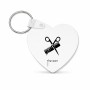 מחזיק מפתחות בצורת לב בעיצוב אישי עם השם שלך בעיצוב מעצב שיער גודל המחזיק 5 × 5 ס"מ