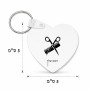 מחזיק מפתחות בצורת לב בעיצוב אישי עם השם שלך בעיצוב מעצב שיער גודל המחזיק 5 × 5 ס"מ