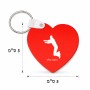 מחזיק מפתחות בצורת לב בעיצוב אישי עם השם שלך בעיצוב פארקורינג גודל המחזיק 5 × 5 ס"מ