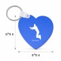 מחזיק מפתחות בצורת לב בעיצוב אישי עם השם שלך בעיצוב פארקורינג גודל המחזיק 5 × 5 ס"מ