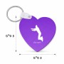 מחזיק מפתחות בצורת לב בעיצוב אישי עם השם שלך בעיצוב פארקורינג גודל המחזיק 5 × 5 ס"מ