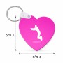 מחזיק מפתחות בצורת לב בעיצוב אישי עם השם שלך בעיצוב פארקורינג גודל המחזיק 5 × 5 ס"מ