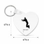 מחזיק מפתחות בצורת לב בעיצוב אישי עם השם שלך בעיצוב פארקורינג גודל המחזיק 5 × 5 ס"מ