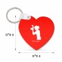 מחזיק מפתחות בצורת לב בעיצוב אישי עם השם שלך בעיצוב צלמת - אישה גודל המחזיק 5 × 5 ס"מ