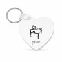 מחזיק מפתחות בצורת לב בעיצוב אישי עם השם שלך בעיצוב שחקן ביליארד גודל המחזיק 5 × 5 ס"מ