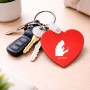 מחזיק מפתחות בצורת לב בעיצוב אישי עם השם שלך בעיצוב בתים של שרלוק גודל המחזיק 5 × 5 ס"מ