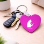 מחזיק מפתחות בצורת לב בעיצוב אישי עם השם שלך בעיצוב בתים של שרלוק גודל המחזיק 5 × 5 ס"מ