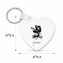 מחזיק מפתחות בצורת לב בעיצוב אישי עם השם שלך בעיצוב עגלת תינוק גודל המחזיק 5 × 5 ס"מ
