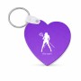 מחזיק מפתחות בצורת לב בעיצוב אישי עם השם שלך בעיצוב אישה שטן גודל המחזיק 5 × 5 ס"מ