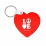 מחזיק מפתחות בצורת לב בעיצוב אישי עם השם שלך בעיצוב אהבה גודל המחזיק 5 × 5 ס"מ