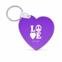 מחזיק מפתחות בצורת לב בעיצוב אישי עם השם שלך בעיצוב אהבה גודל המחזיק 5 × 5 ס"מ
