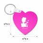 מחזיק מפתחות בצורת לב בעיצוב אישי עם השם שלך בעיצוב אהבת נשים גודל המחזיק 5 × 5 ס"מ