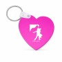 מחזיק מפתחות בצורת לב בעיצוב אישי עם השם שלך בעיצוב אישה רוקדת עם גבר גודל המחזיק 5 × 5 ס"מ
