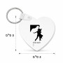 מחזיק מפתחות בצורת לב בעיצוב אישי עם השם שלך בעיצוב אישה רוקדת עם גבר גודל המחזיק 5 × 5 ס"מ