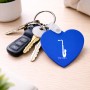 מחזיק מפתחות בצורת לב בעיצוב אישי עם השם שלך בעיצוב סקסופון גודל המחזיק 5 × 5 ס"מ