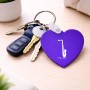 מחזיק מפתחות בצורת לב בעיצוב אישי עם השם שלך בעיצוב סקסופון גודל המחזיק 5 × 5 ס"מ