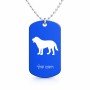 שרשרת דיסקיט מאלומיניום בעיצוב אישי עם השם שלך בעיצוב כלב גודל הדיסקיט 2.9 × 5 ס"מ