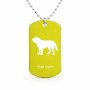 שרשרת דיסקיט מאלומיניום בעיצוב אישי עם השם שלך בעיצוב כלב גודל הדיסקיט 2.9 × 5 ס"מ