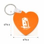 מחזיק מפתחות בצורת לב בעיצוב אישי עם השם שלך בעיצוב מזלות - דלי גודל המחזיק 5 × 5 ס"מ