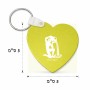 מחזיק מפתחות בצורת לב בעיצוב אישי עם השם שלך בעיצוב מזלות - דלי גודל המחזיק 5 × 5 ס"מ