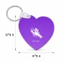 מחזיק מפתחות בצורת לב בעיצוב אישי עם השם שלך בעיצוב מזלות - סרטן גודל המחזיק 5 × 5 ס"מ