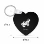 מחזיק מפתחות בצורת לב בעיצוב אישי עם השם שלך בעיצוב מזלות - גדי גודל המחזיק 5 × 5 ס"מ