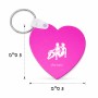 מחזיק מפתחות בצורת לב בעיצוב אישי עם השם שלך בעיצוב מזלות - תאומים גודל המחזיק 5 × 5 ס"מ