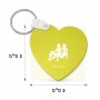 מחזיק מפתחות בצורת לב בעיצוב אישי עם השם שלך בעיצוב מזלות - תאומים גודל המחזיק 5 × 5 ס"מ
