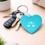 מחזיק מפתחות בצורת לב בעיצוב אישי עם השם שלך בעיצוב מזלות - מאזניים גודל המחזיק 5 × 5 ס"מ
