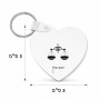 מחזיק מפתחות בצורת לב בעיצוב אישי עם השם שלך בעיצוב מזלות - מאזניים גודל המחזיק 5 × 5 ס"מ