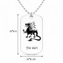 שרשרת דיסקיט מאלומיניום בעיצוב אישי עם השם שלך בעיצוב דרקון גודל הדיסקיט 2.9 × 5 ס"מ