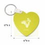 מחזיק מפתחות בצורת לב בעיצוב אישי עם השם שלך בעיצוב רוכב טרקטורונים גודל המחזיק 5 × 5 ס"מ