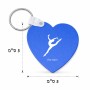 מחזיק מפתחות בצורת לב בעיצוב אישי עם השם שלך בעיצוב בלט גודל המחזיק 5 × 5 ס"מ